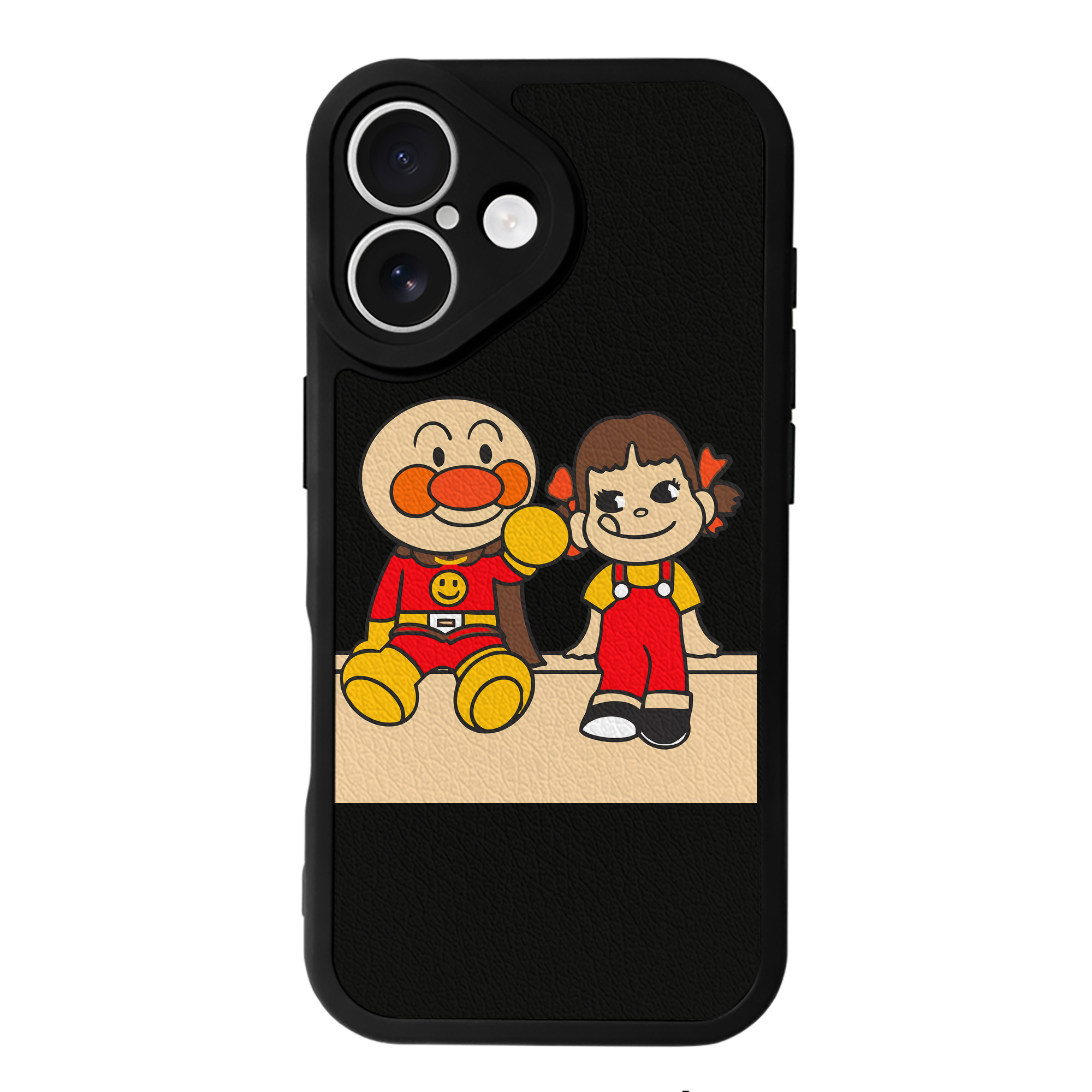 （画像用） アンパンマン Anpanman 【iPhone 16シリーズ対応】シリコンスマホケース（レザー調） 材質：シリコン